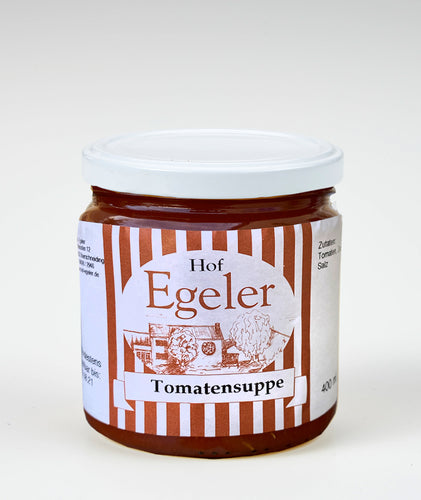Hausgemachte Tomatensuppe vom Hof-Egeler