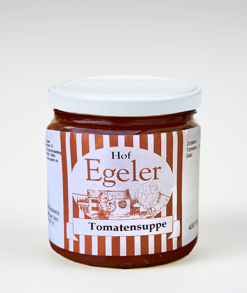 Hausgemachte Tomatensuppe vom Hof-Egeler